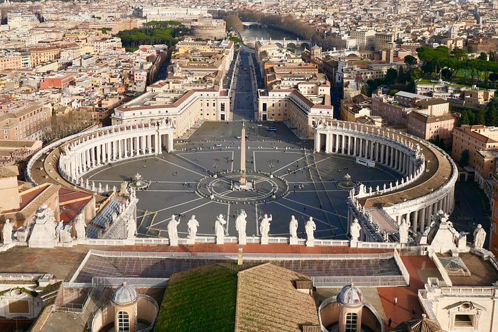 St. Peter’s Square and Rome seen from the dome of the Basilica